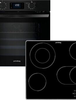Privileg Backofen-Set BAKO Turn&Cook 455 BLACK, Hydrolyse & Pyrolyse - zwei Reinigungsfunktionen für jeden Bedarf