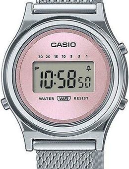 CASIO VINTAGE Chronograph LA700WEM-4AEF, Quarzuhr, Armbanduhr, Damenuhr, Edelstahlarmband,digital,Stoppfunktion