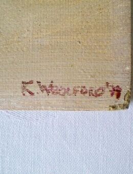 Bild auf Leinwand,signiert,ca. 30x40 cm,1979 - Linnich