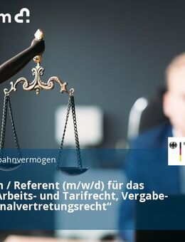 Referentin / Referent (m/w/d) für das Referat „Arbeits- und Tarifrecht, Vergabe- und Personalvertretungsrecht“ - Bonn