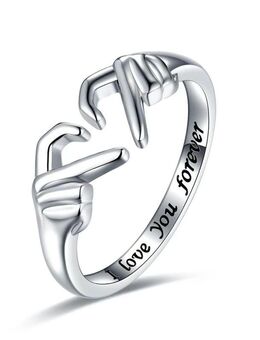 ☝️☝️☝️ Ring, 925 Silber plat., Hand Herz, I love you forever, NEU ⭐⭐⭐⭐⭐ - Gersthofen
