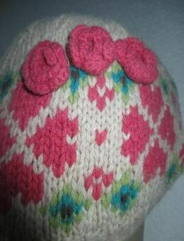 NEU * 3D * Blumen * Blüten * Flower-Power * 100% Wolle * Grobstrick * Beanie * Mütze "ZARA" sand- beige * himbeere * türkis * - Riedlingen