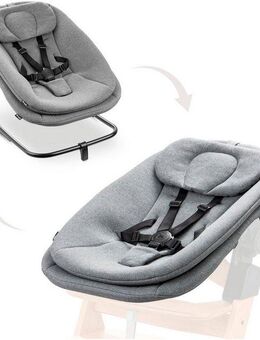 Hauck Babywippe Highchair Bouncer, Dark Grey Melange, für Alpha+, Beta+, Arketa