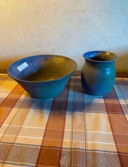 Handgetöpferte Schale und Vase 20/10cm und 12/9cm - Schmalensee