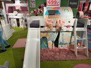Fast neues Kinderbett mit Rutsche Farbe: Rosa/Weiß - Weiterstadt