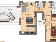 WE 21: Lothar-Späth-Carré - 3 Zimmer-Wohnung mit Einbauküche und Balkon - Bietigheim-Bissingen
