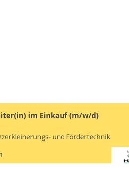 Sachbearbeiter(in) im Einkauf (m/w/d) - Dreisbach