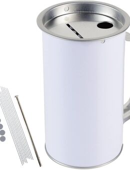 HMF Spendendose 8,0 cm weiss mit Griff Sammelbüchse #4500007 - Birkenfeld (Baden-Württemberg)