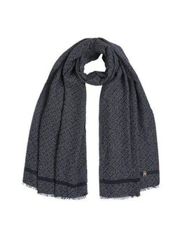 Tommy Hilfiger Schal TH MONOGRAM SCARF, Monogramprint, Markenlogoemblem aus Metall