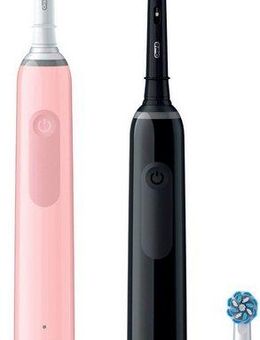 Oral-B Elektrische Zahnbürste Pro 3 3900, Aufsteckbürsten: 3 St., Doppelpack 3 Putzmodi