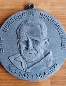 Gedenkmedaillie Medaille Sepp Herberger Bundestrainer Fußball - Vöhringen (Bayern)