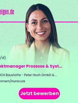 Projektmanager Prozesse & Systeme (m/w/d) - Simmern (Hunsrück)