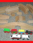 Holzeisenbahn (teilweise elektrisch) - Weihnachtsgeschenk in 37586