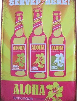 Warsteiner - Aloha Lemonade - Served here - Blechschild 25 x 37 cm - Doberschütz