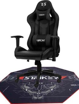 Hyrican Gaming-Stuhl Striker Gaming-Stuhl "Copilot" Gamingstuhl + Stuhlunterlage (Set), Bodenschutzmatte 1100x1100x2mm