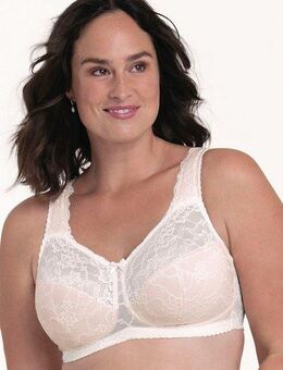 Rosa Faia Bügelloser BH Bobette ohne Bügel, mit Spitze, 3-geteilten Cups, Komfortträger, feminin