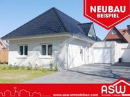 Musterhaus! Ebenerdiger Neubau Bungalow mit massiver Garage in zentraler Lage/ Nahe dem Haselünner See! - Haselünne