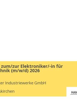 Ausbildung zum/zur Elektroniker/-in für Betriebstechnik (m/w/d) 2026 - Stephanskirchen