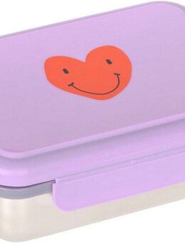 LÄSSIG Lunchbox Little Gang, Heart lilac, Edelstahl, Polyprophylen (PP), Silikon, (1-tlg)