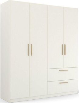 rauch Kleiderschrank Skandi by Quadra Spin Schlafzimmerschrank im Landhaus-Stil mit Massivholzgriffen aus Wildeiche, mit Schubladen