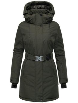 Navahoo Wintermantel Frostkuss 14 Warmer Damen Mantel mit abnehmbarer Kapuze und Taillengürtel