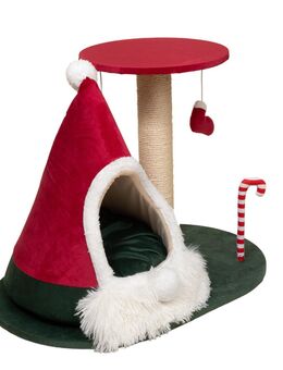 TIAKI Kratzbaum mit Weihnachts-Tipi - rot