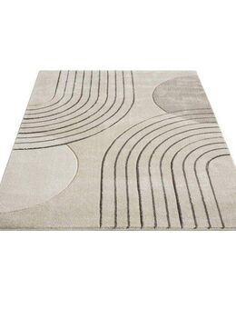Carpet City Läufer BONITO7170, rechteckig, Höhe: 11 mm, Flachflor, Hochtief-Muster/ 3D-Effekt, Geo-Muster, für Wohnzimmer
