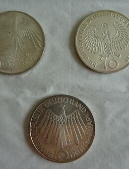Silbermünzen DM 10 Olympische Spiele in München 1972 St.-3- mit verschiedenen Abbildungen - Bonn