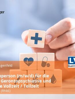 Pflegefachperson (m/w/d) für die Abteilung Gerontopsychiatrie und Neurologie Vollzeit / Teilzeit - Langenfeld (Rheinland)