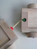 TCM-Holz-Eisenbahn-3 Wagen,Natur,je ca. 18 cm in 52441