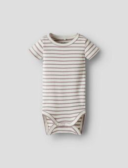 Name It Kurzarmbody NBNBANI SS BODY NOOS Baumwollmischung, Jersey Rippqualität