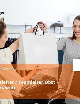 Abteilungsleiter / Teamleiter Obst - Gemüse (m/w/d) - Haßloch