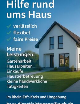Zuverlässige Hilfe rund ums Haus – Rhein-Erft-Kreis & Umgebung - Erftstadt