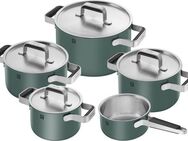 Zwilling Topf-Set Pure, Edelstahl 18/10 (Set, 5-tlg., 3 Kochtöpfe (16, 20 & 24 cm), Bratentopf 20 cm, Stieltopf 16 cm), Stay-Cool-Griffe, 3-lagige Bodentechnologie