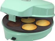 bestron Muffin-Maker ASW238 mint Sweet Dreams, 700 W, Retro Design, mit 3 auswechselbaren Backplatten, antihaftbeschichtet