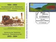 Blitz-Kurier: MiNr. 1, 01.03.2004, "Landesgartenschau Rathenow 2006", Wert zu 0,40 EUR, Ganzstück (Postkarte), Sonderstempel "100 Jahre Brandenburgische Städtebahn" - Brandenburg (Havel)