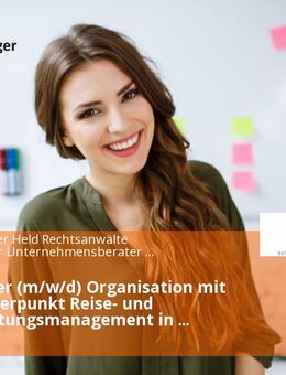 Mitarbeiter (m/w/d) Organisation mit dem Schwerpunkt Reise- und Veranstaltungsmanagement in Vollzeit/Teilzeit - München