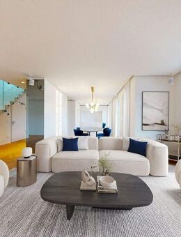 Modernes Vier-Zimmer-Penthouse mit weitläufigen Terrassen und Panoramablick über die Skyline - Frankfurt (Main)