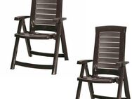 Jardin Garten-Essgruppe Aruba, (Set, 2-tlg., bestehend aus 2 Sesseln), Klappsessel, graphit Vollkunststoff