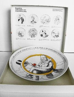 Rosenthal, studio-linie, Wand-Teller, Entwurf Ernst Maria Lang, Motiv Heinz Rühmann, limitierte Auflage - Königsbach-Stein