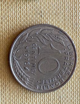 Münze Münzen Umlaufmünze Frankreich 10 Centimes 1976 - Alzey