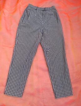 NEU * Business * Freizeit * Original VINTAGE * Anzug * Stoff * Karo * Karotten * High Waist * Hose "Pfillis * Payas by market" Gr. 32- 34/ XS * dunkel- blau * weiss * - Riedlingen
