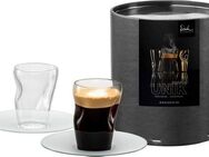 Eisch Germany Espressoglas UNIK, Borosilikatglas, Espressoglas mit Untertasse, 2-teilig, 100 ml