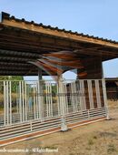 Futterraufe mit Satteldach - Heuraufe, Pferderaufe & Fressgitter für Offenstall in 78600