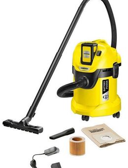 KÄRCHER Nass-Trocken-Akkusauger WD 3 Battery Set, 300 W, mit Beutel, inkl. 36 V/2,5 Ah Akku und Ladegerät