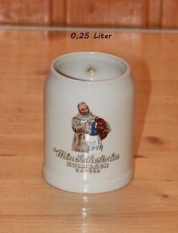 Mönchshofbräu Kulmbach Bierkrug 0,25 l Steinzeug, Steingut Keramik neuwertig - Borken