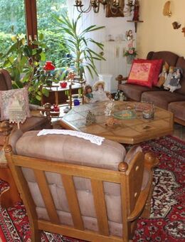 Gestellgarnitur Leder Eiche Garnitur  Sofa 2 Sessel  hochwertige und neuwertige Garnitur - Hennef (Sieg) Zentrum