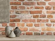 A.S. Création Vliestapete Bricks & Stones Backstein Steinoptik, leicht strukturiert, gemustert, matt, neutral, (1 St), Steintapete Backstein Tapete Tapeten Wohnzimmer Schlafzimmer Küche