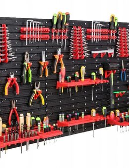 *BESTSELLER* Werkzeugwand 172x78 Set Werkzeughaltern mit Lochwand Lagersystem Warkzeuglochwand Wandregal Werkstattregal Set Set234 - Wuppertal