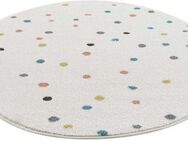 Carpet City Kinderteppich Anime9396, rund, Höhe: 11 mm, Spielteppich, Bunte Punkte, Weicher Flor, Pflegeleicht, Kinderzimmer